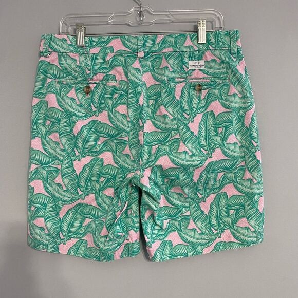 Vineyard Vines Stretch Banana Leaf Print Breaker Shorts Men Size 33 - Picture 5 of 9